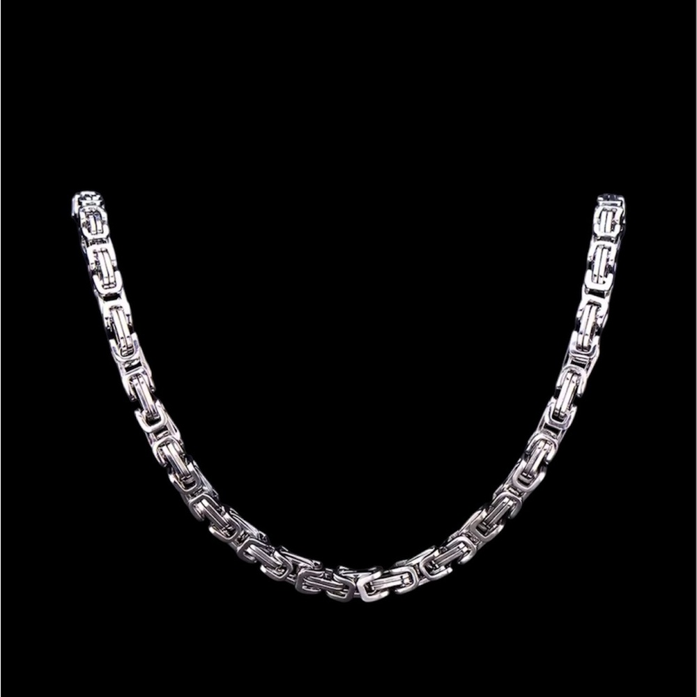 Titanium Steel Imperial Chain Men's Necklace Hip Hop Rock Jewelry Length 60 cm